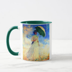 Monet Woman med Parasol Facing Höger Mugg