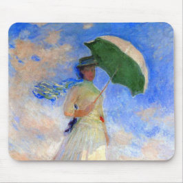 Monet Woman med Parasol Facing Höger Musmatta