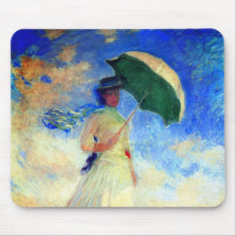 Monet Woman med Parasol Facing Höger Musmatta
