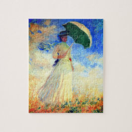 Monet Woman med Parasol Facing Höger Pussel