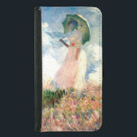 Monet Woman med Parasol Facing Lämnat Plånboksfodral För Samsung Galaxy S5<br><div class="desc">Samsung Galaxy S5 Wallet Case med Claude Monets hustru,  Camille,  som har en parasol i grönten i ett vackert rosa fält som sprängs av vinden. En underbar Monet-gåva till fläkt av imponerande och Fransk konst.</div>
