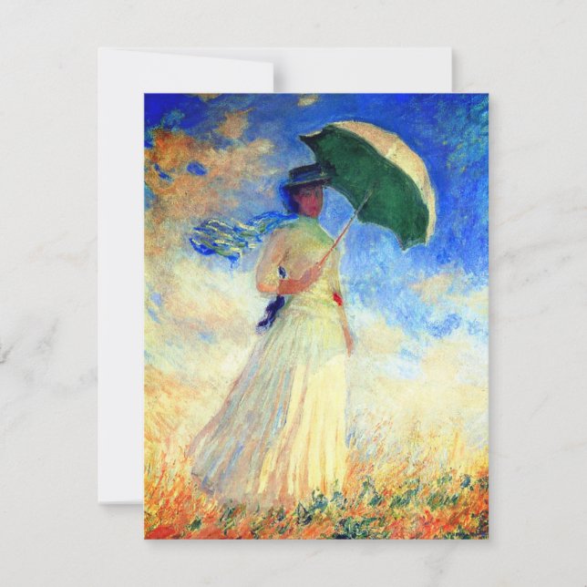 Monet Woman med Parasol Factor Höger Card (Framsida)