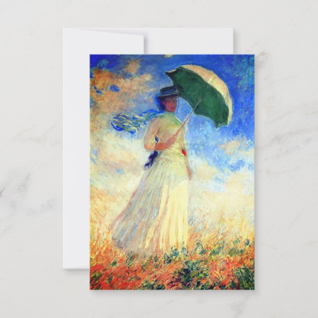 Monet Woman med Parasol Factor Höger Card (Framsida)