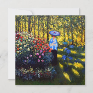 Monet Woman med parasol i Garden Inbjudningar