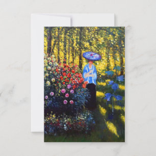 Monet Woman med parasol i Garden Inbjudningar
