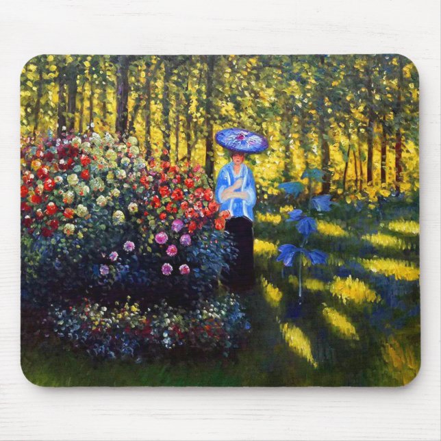 Monet Woman med parasol i Garden Musmatta (Framsidan)