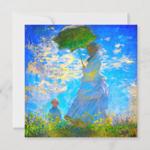 Monet Woman med parasol Inbjudningar