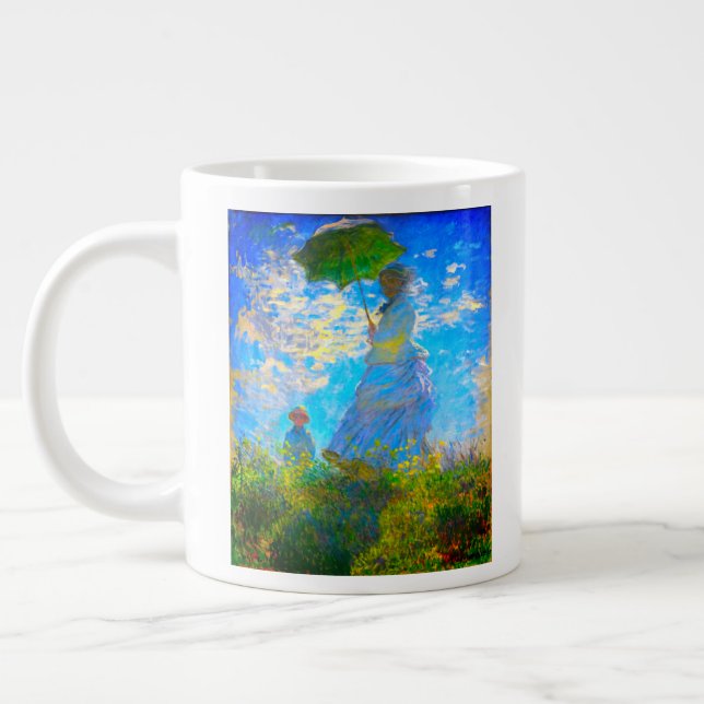 Monet Woman med parasol Jumbo Mugg (Vänster)