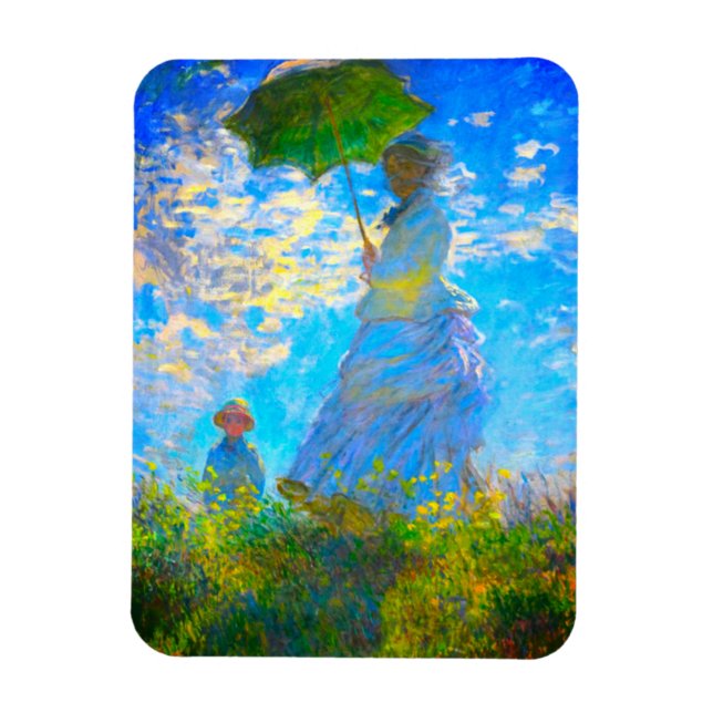Monet Woman med parasol Magnet (Vertikal)