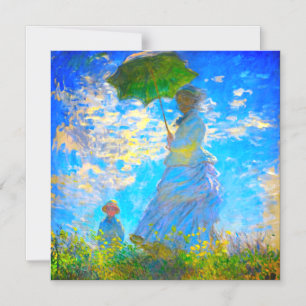 Monet Woman med parasol Magnetisk Inbjudningskort