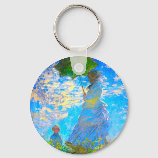 Monet Woman med parasol Nyckelring (Framsida)
