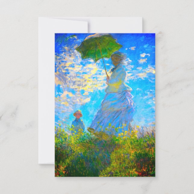 Monet Woman med parasol OSA Kort (Framsida)