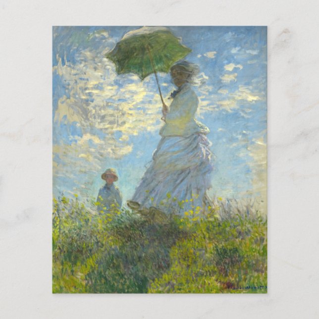 Monet Woman med Parasol Papper (Framsida)