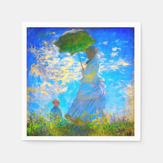 Monet Woman med parasol Pappersservett (Framsidan)