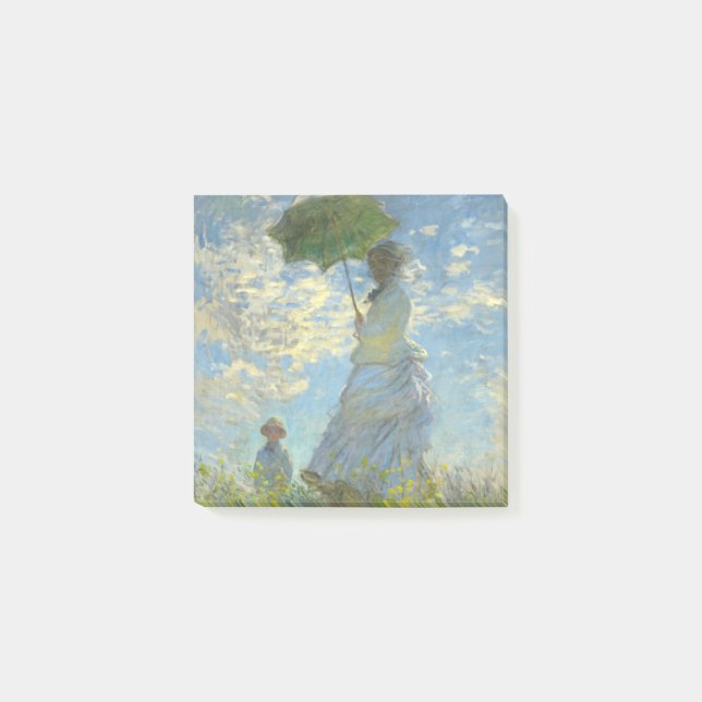 Monet Woman med parasol Post-it Block (Framsida)