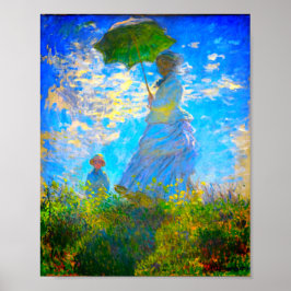 Monet Woman med parasol Poster