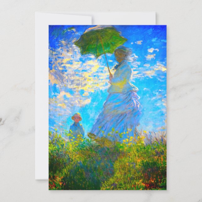 Monet Woman med parasol Spara Datumet (Framsida)