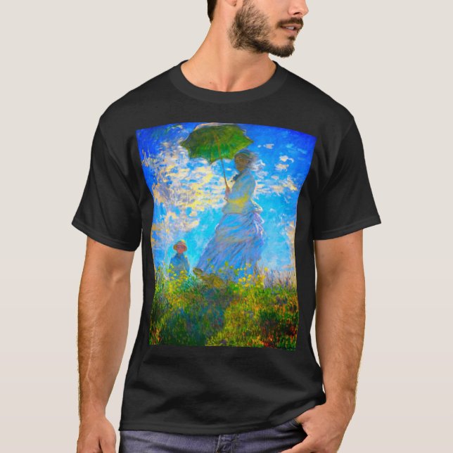 Monet Woman med parasol T Shirt (Framsida)