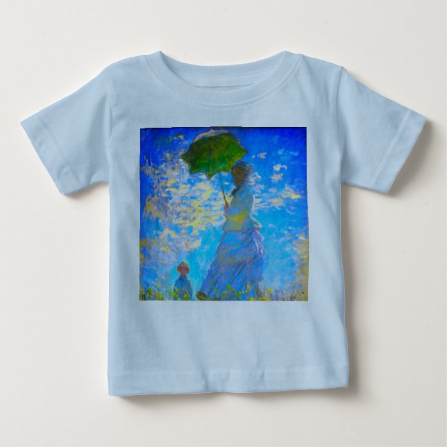 Monet Woman med parasol T Shirt (Framsida)