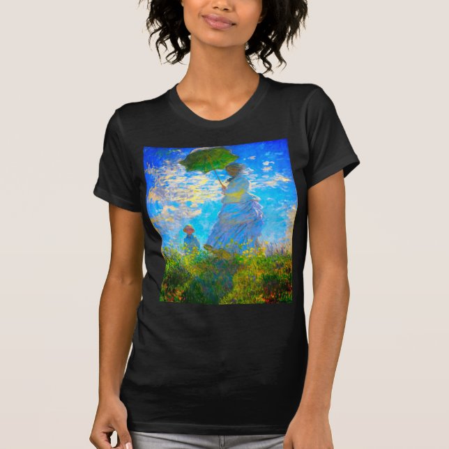 Monet Woman med parasol T Shirt (Framsida)