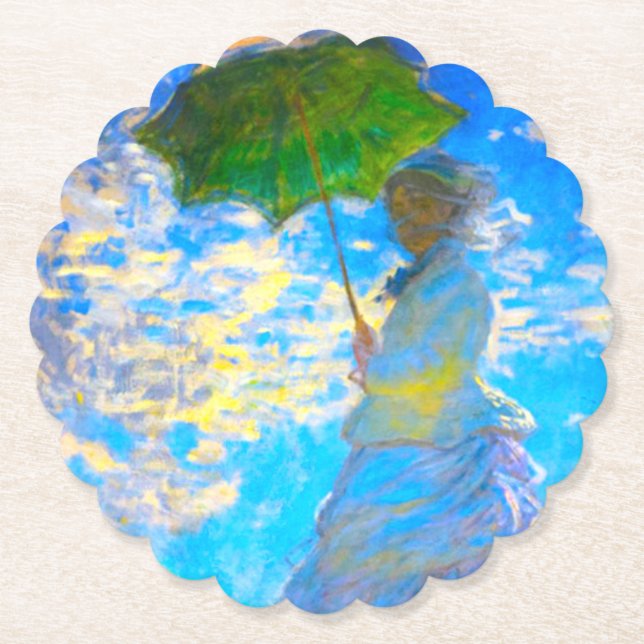 Monet Woman med parasol Underlägg Papper (Framsida)