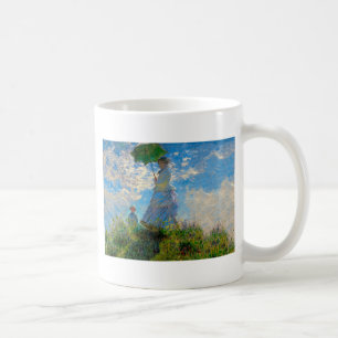 Monet Woman Parasol Impressionism Kaffemugg