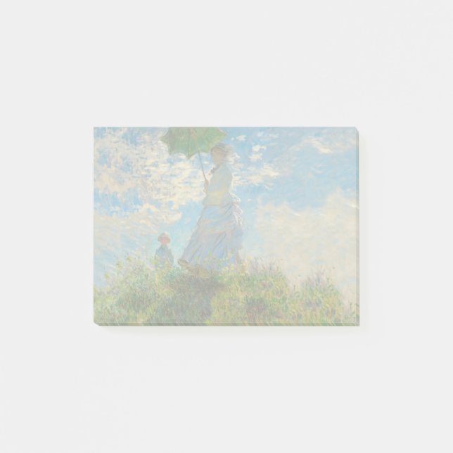 Monet Woman Parasol Impressionism Post-it Block (Framsida)