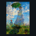 Monet Woman Parasol Impressionism Poster<br><div class="desc">Claude Monet Impressionism Masterbit - Kvinna med parosol målades av Franskens imponerande Claude Monet 1875. Det visar en kvinna med parasol och ett litet barn, som är Madame Monet och hennes son. Den här imponerande målningen är en av Monets målningar i berömden, som visar ett vackert landskap med ljusa blå...</div>
