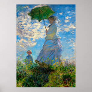 Monet Woman Parasol Impressionism Poster