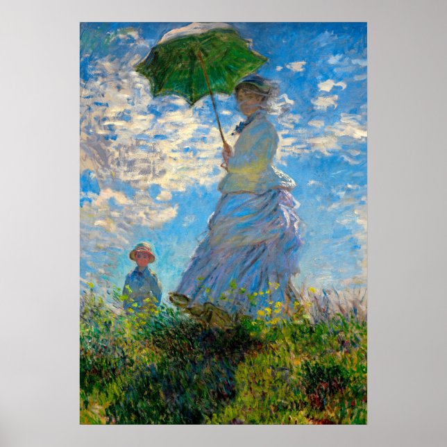Monet Woman Parasol Impressionism Poster (Framsidan)
