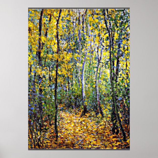 Monet - Wood Lane, vintage bra art wooden Poster (Framsidan)