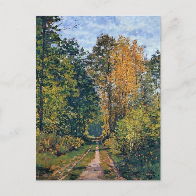 Monet - Wooded Väg Vykort (Framsida)