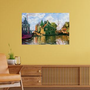 Monet - Zaandam, Kanalmålning Poster