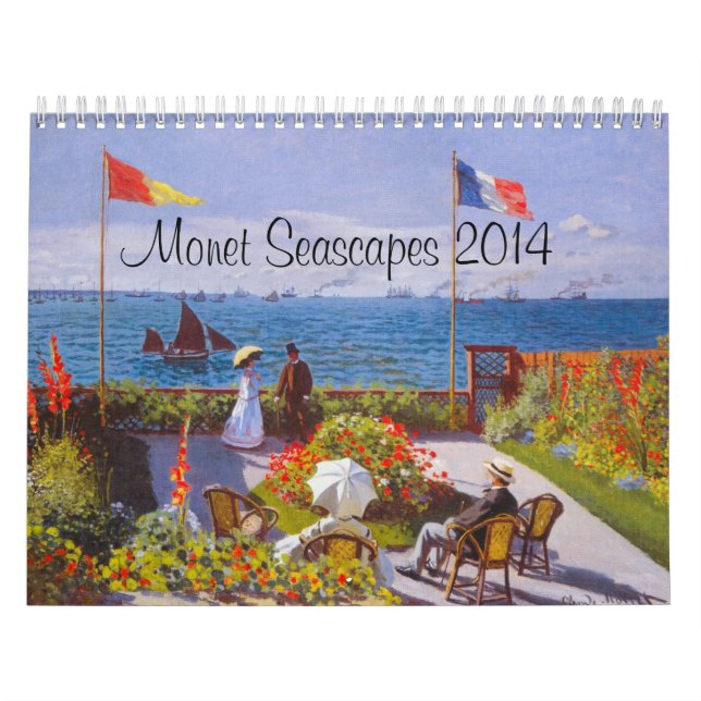 Monetalkalender för 2014 ~ Monet Sjölandskap Calen Kalender (Omslag)