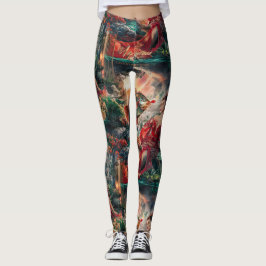 Monetär fiskdesign leggings