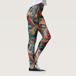 Monetär fiskdesign leggings