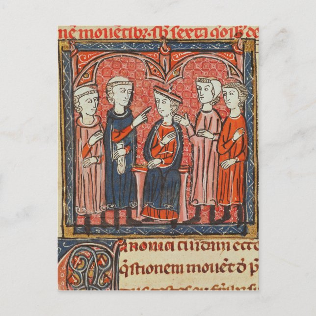 Monetär reglering, från Decrets de Gratien Vykort (Framsida)