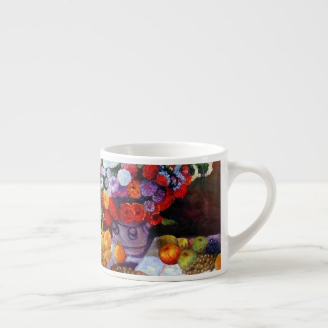 Monetära blommor och frukt espressomugg (Höger)