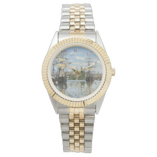 Monetära Fraktaser Riding on Seine Fine Art Armbandsur