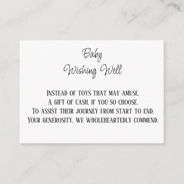 Monetärt bidrag till Baby Wishing-brunn Tilläggskort (Framsida)