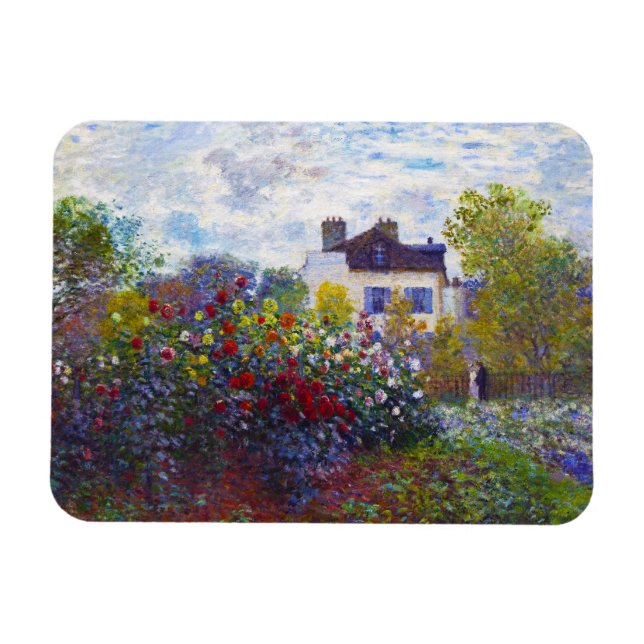 Monetets trädgård i Argenteuil Claude Monet Magnet (Horisontell)