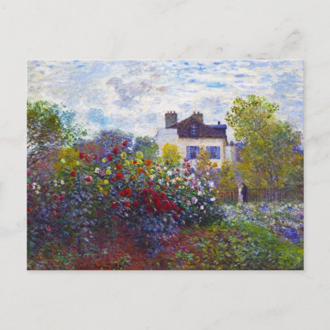 Monetets trädgård i Argenteuil Claude Monet Vykort (Framsida)