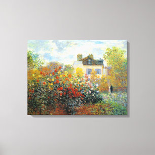 Monetets trädgård i Argenteuil Fine Art Canvastryck