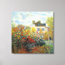 Monetets trädgård i Argenteuil Fine Art Canvastryck