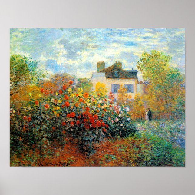 Monetets trädgård i Argenteuil Fine Art Poster (Framsidan)