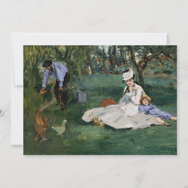 Monetfamiljen i deras trädgård | Édouard Manet (Framsida)