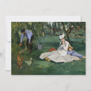 Monetfamiljen i deras trädgård Édouard Manet