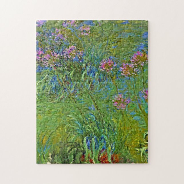 Monet's Agapanthus Flowers Pussel (Vertikal)