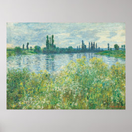Monets Banker av Seine, Vétheuil Poster