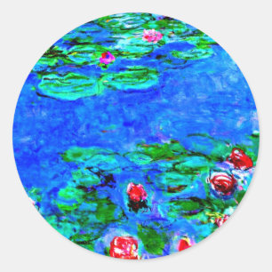 Monets berömd, Vatten Lilies (makrovy) Runt Klistermärke